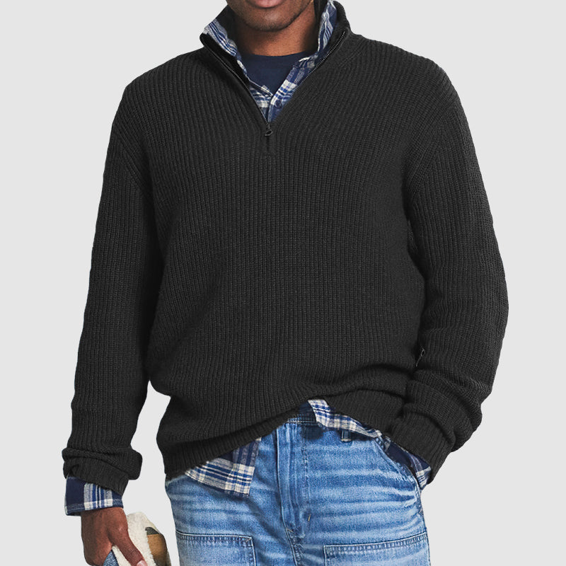 Constantine - Suéter Business Casual para Hombre con Cierre