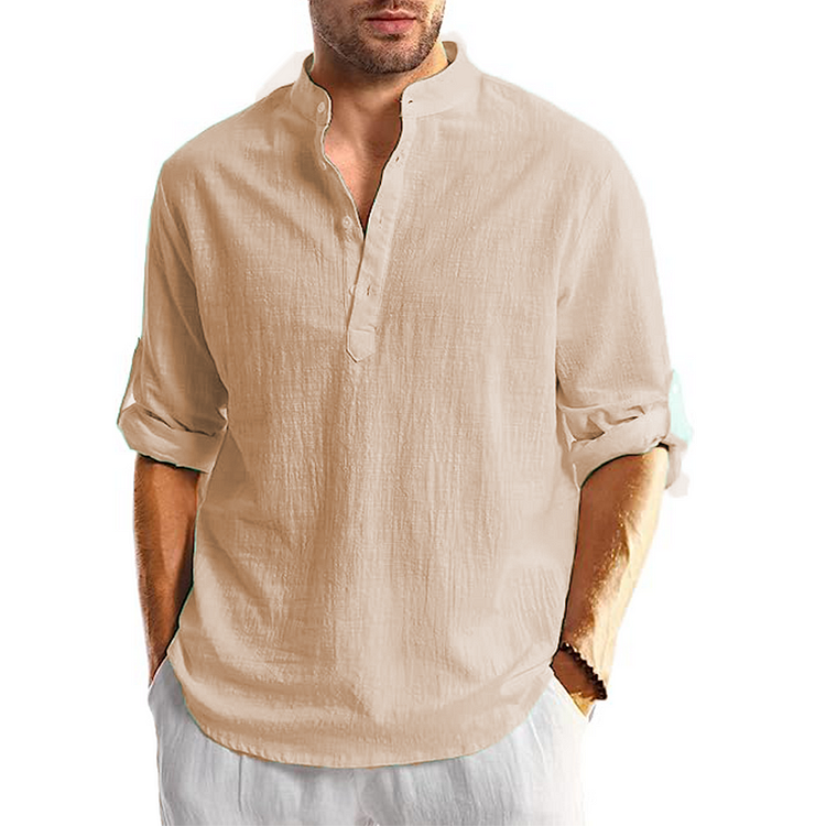 Russell - Camisa de hombre de manga larga, estilo casual