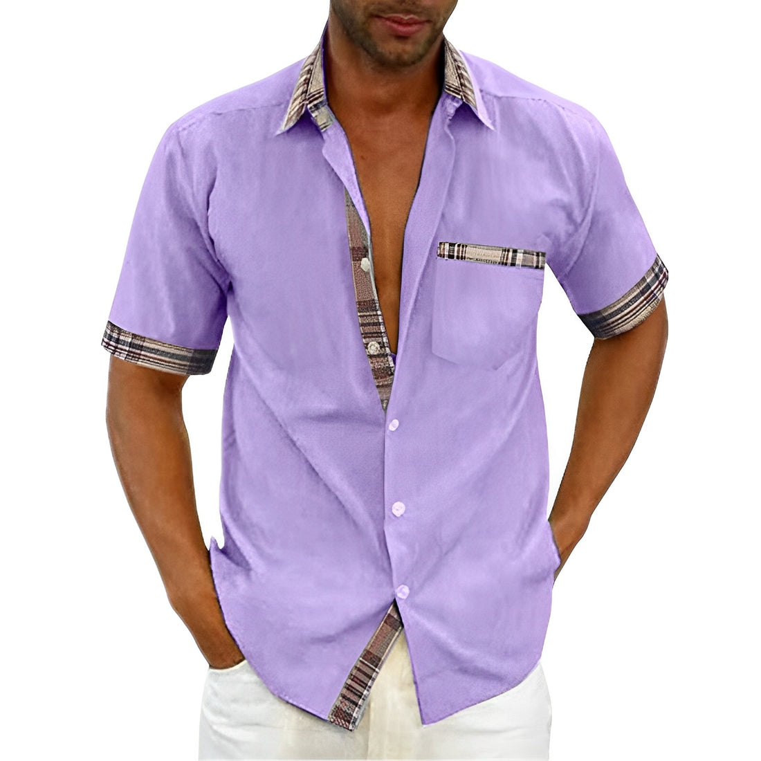 Weldon - Camisa Casual con Botones para Hombre