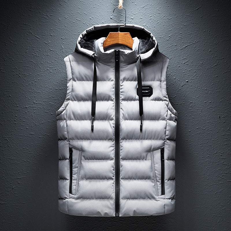 Davin - Chaleco polar moderno con capucha para hombres