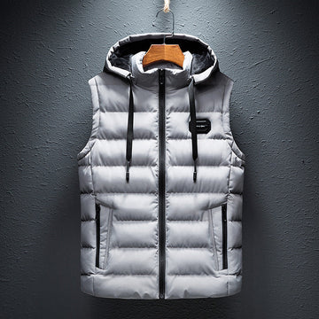 Davin - Chaleco polar moderno con capucha para hombres