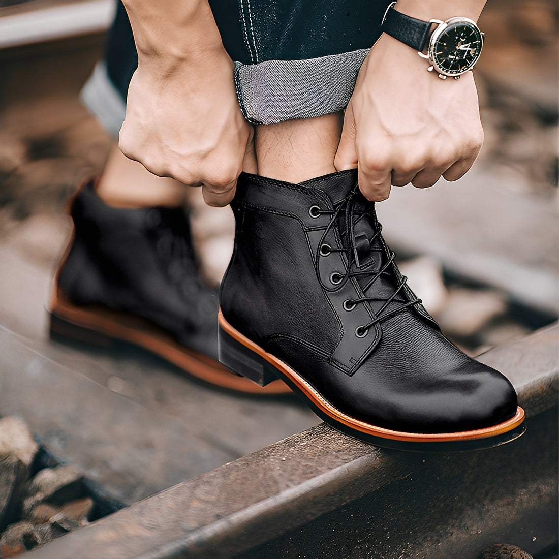 Chester - Botas clásicas de cuero para hombres