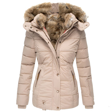 Odelia - Elegante chaqueta ligera con cuello de piel para mujeres