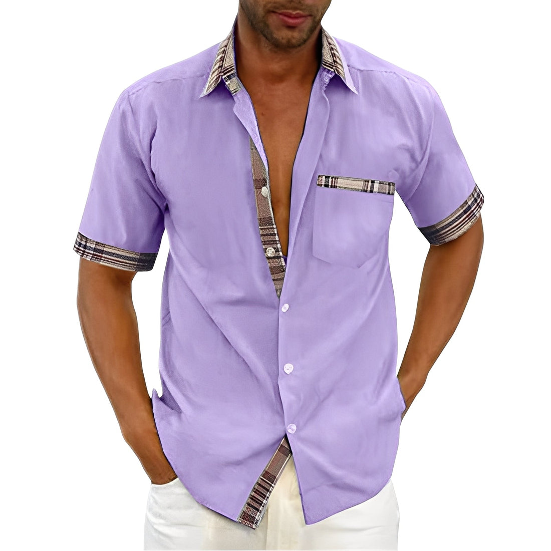 Marvin - Camisa Corta Informal para Hombres