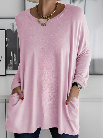 Leola - Suéter informal con bolsillos para mujer