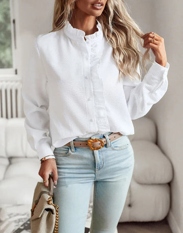 Bridgette - Blusa con volantes chic para mujer