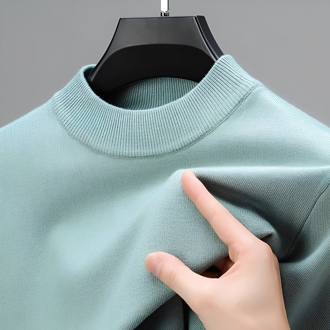 Davis - Suéter informal de cashmere con borde para hombres
