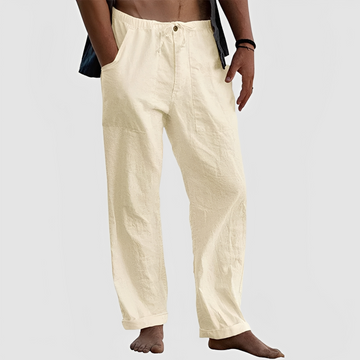 Jovan - Pantalón de verano informal con cordón para hombre