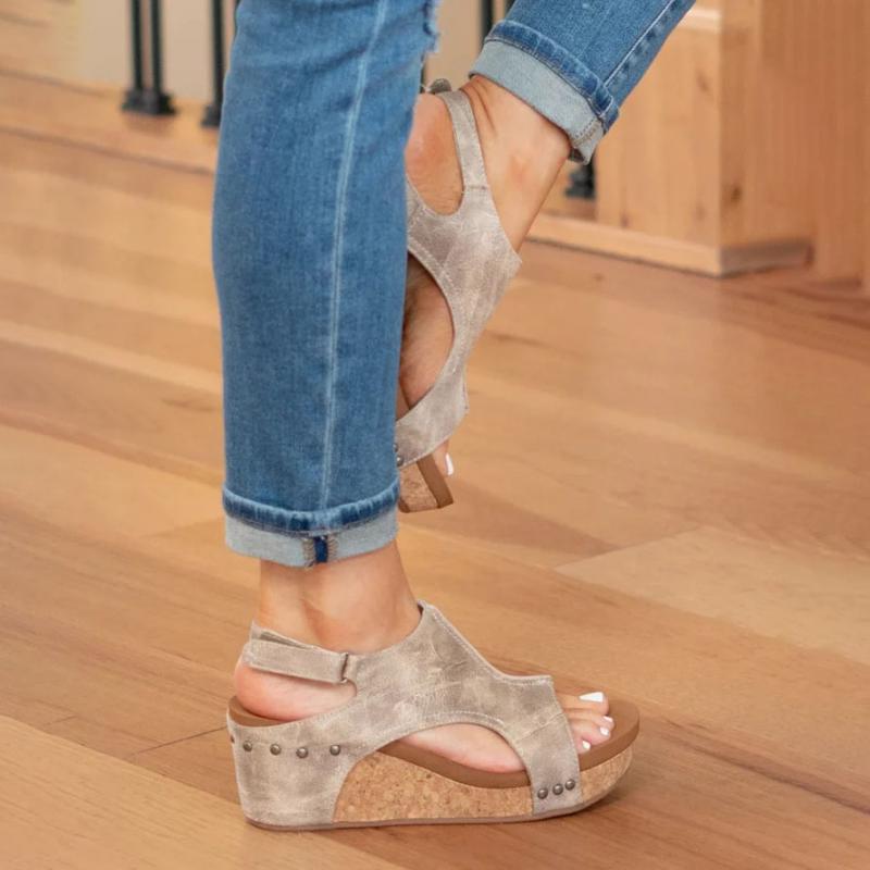 Germana - Sandalias de Cuero Ergonómicas para Mujer