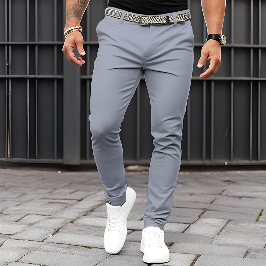 Jaron - Pantalón elegante y casual Slim-Fit para hombres