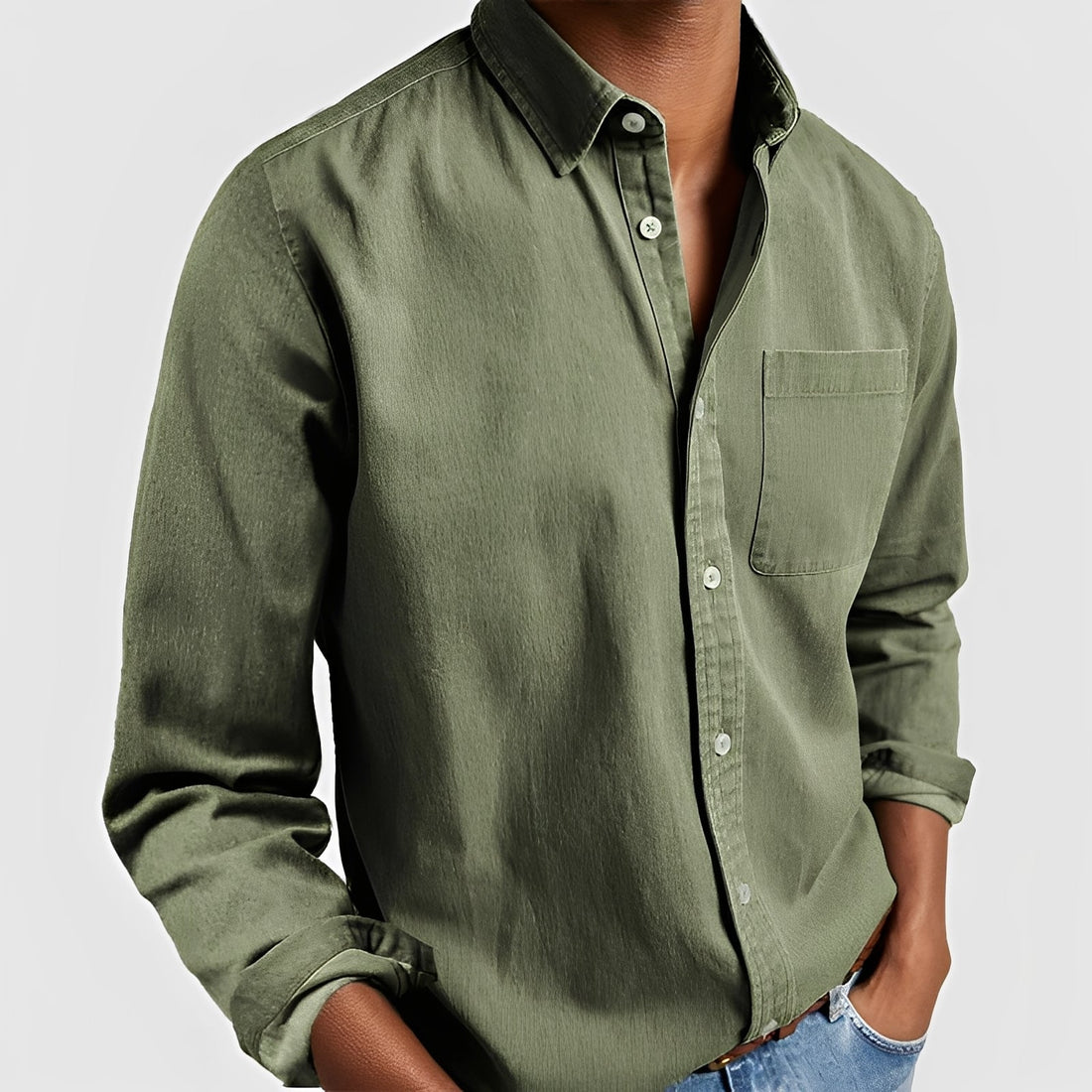 Dillan - Camisa clásica abotonada para hombres