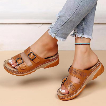 Malaya - Sandalias Ortopédicas Mujer, Cuero & Comodidad