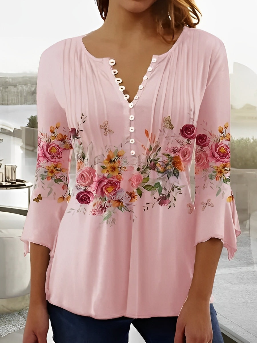 Eloise - Bonito top con flores para mujer