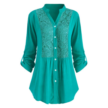 Delaney - Blusa larga cómoda de encaje para mujeres