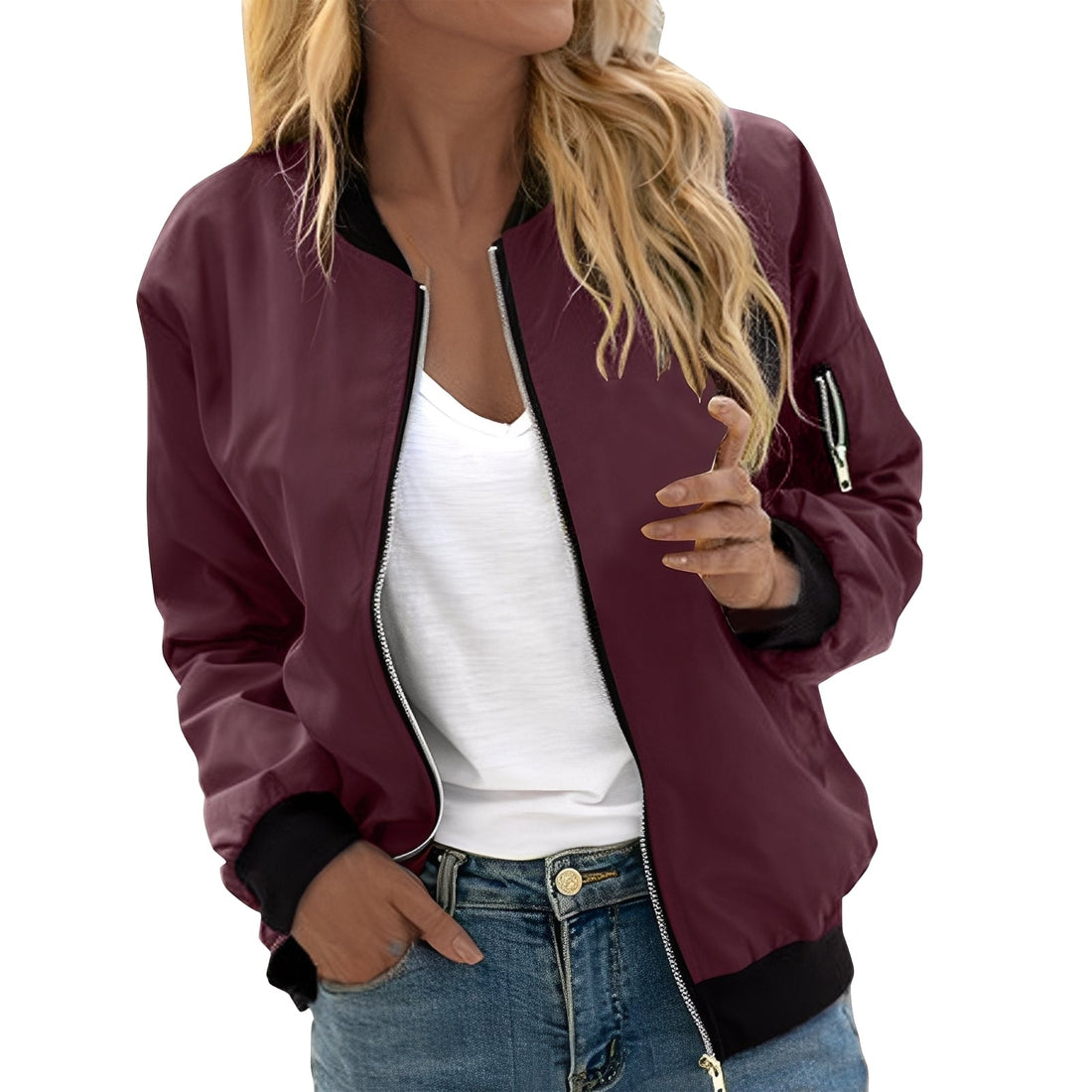 Shirlee - Chaqueta bomber casual con un toque vintage para chicas