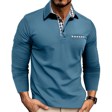 Jerome - Polo casual de manga larga para hombres