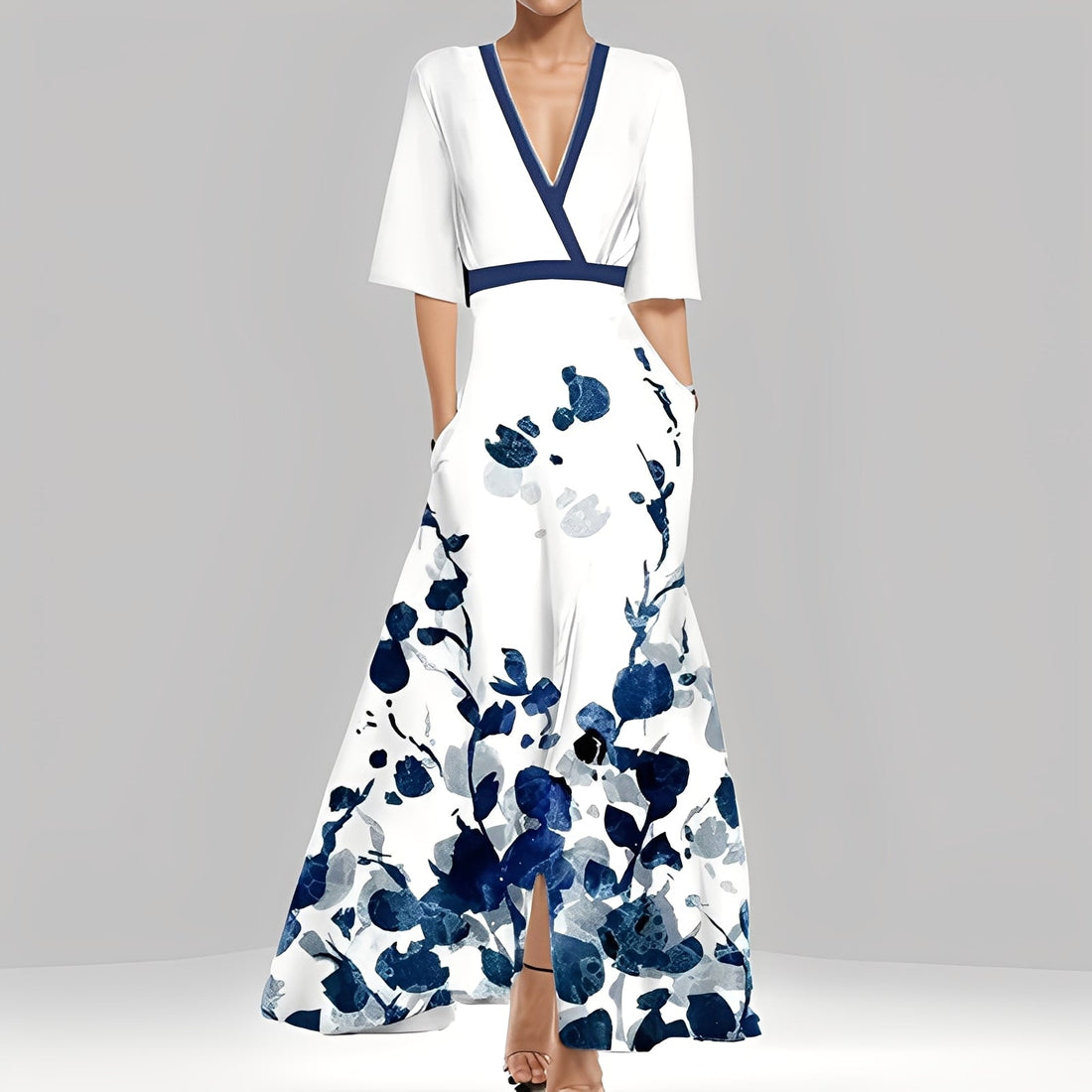 Geneviève - Atuendo floral sofisticado para mujeres