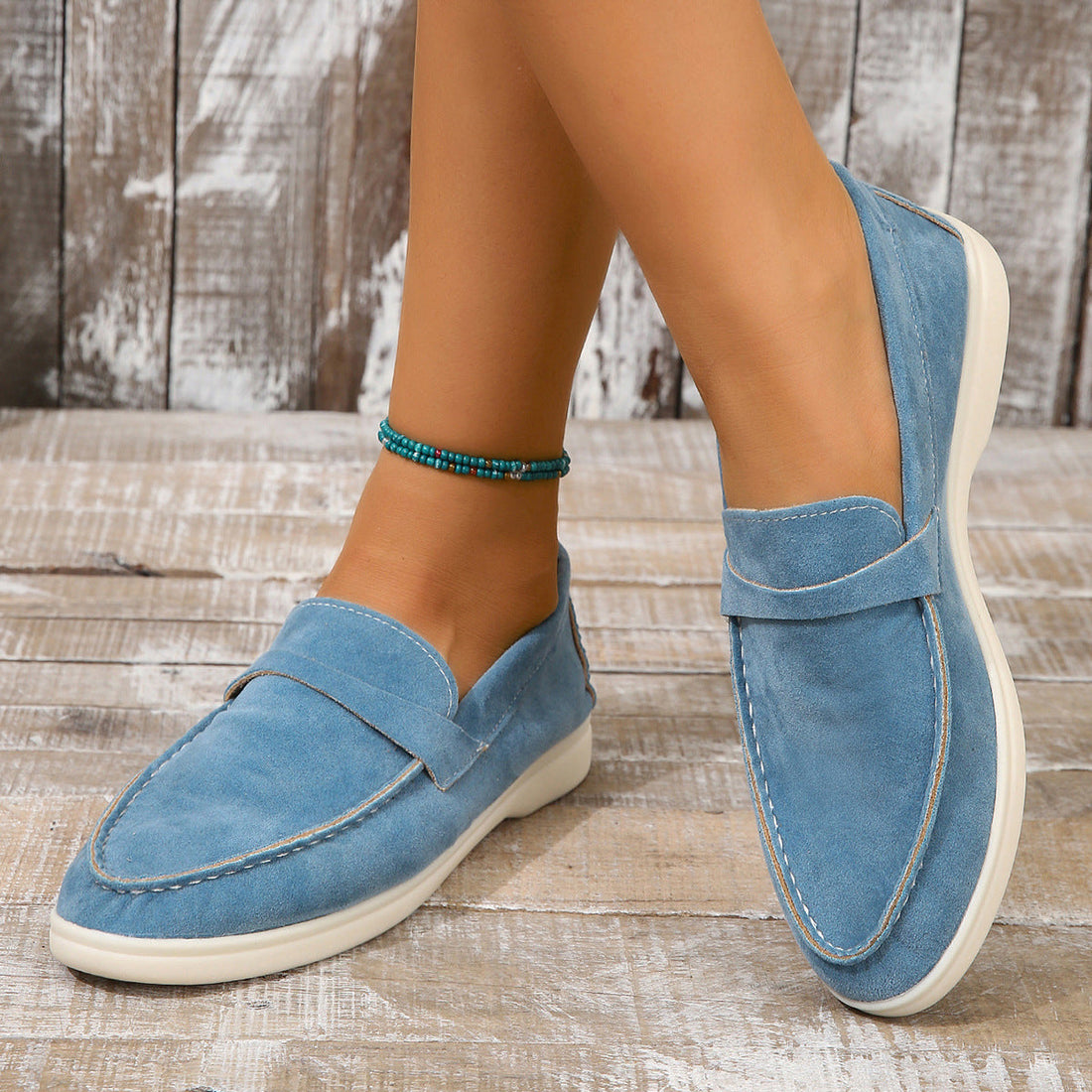 Yasmine - Zapatos Clásicos de Gamuza para Mujer