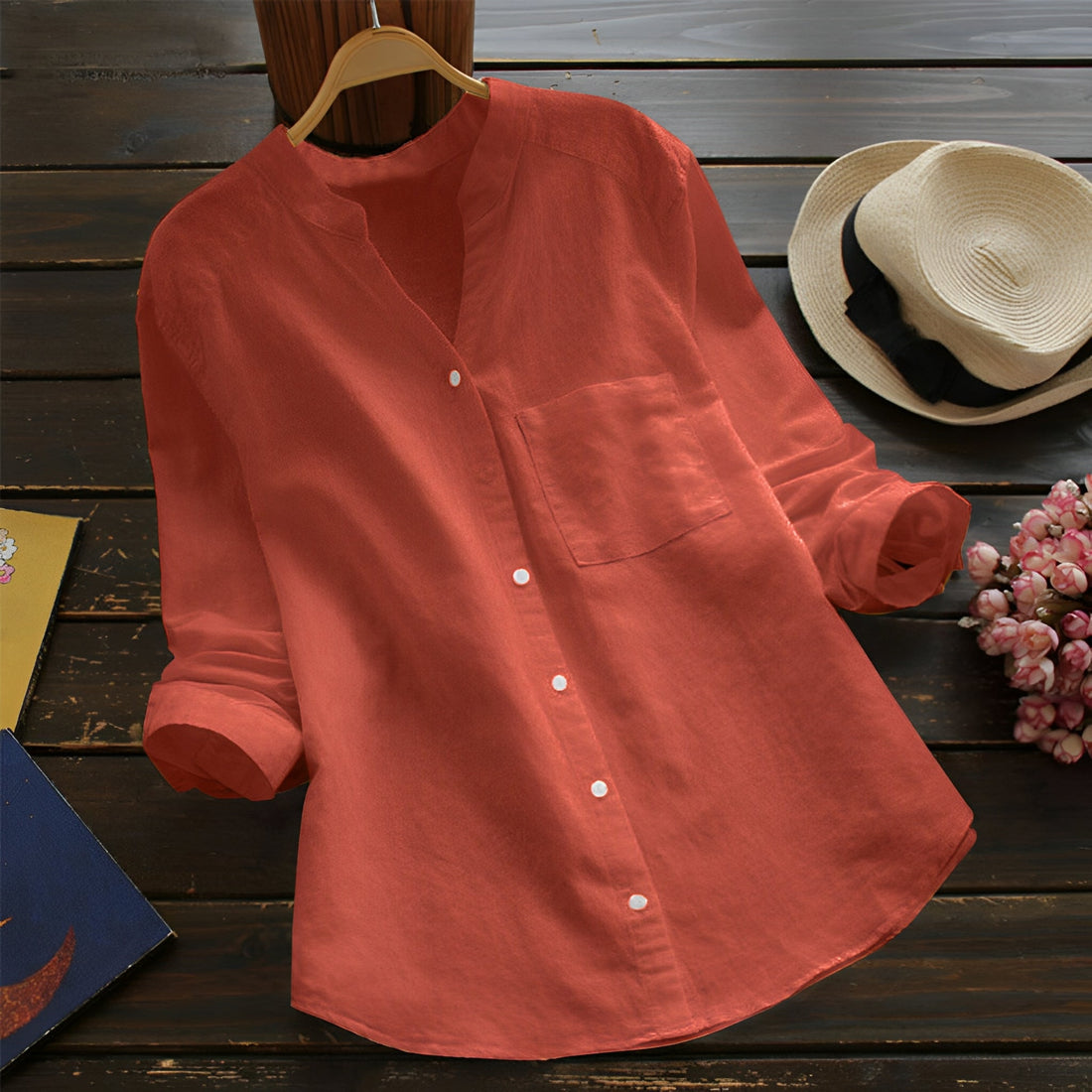 Madelina - Camiseta Estilo Retro Casual para Mujeres