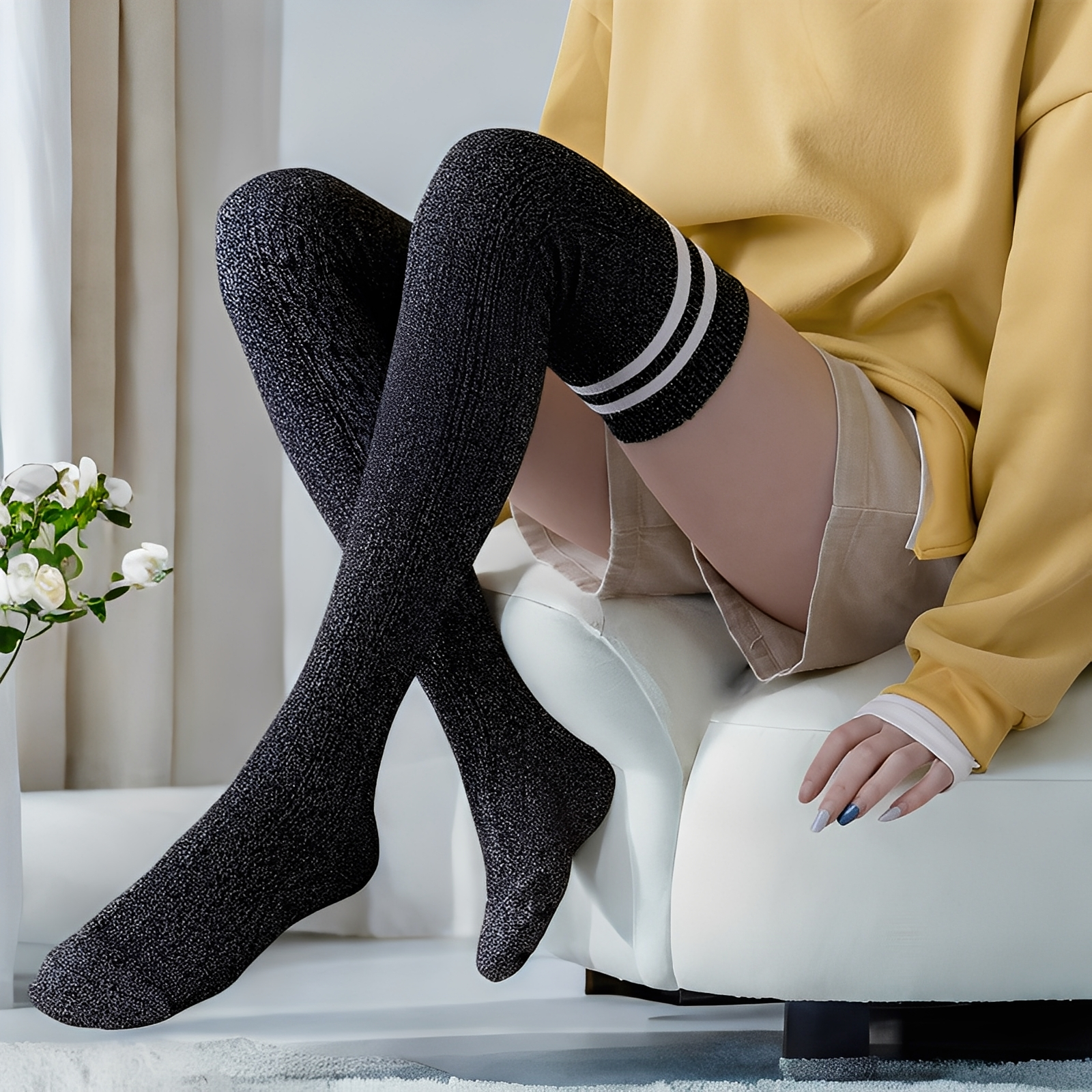 Zella - Calcetines overknee elegantes para mujeres