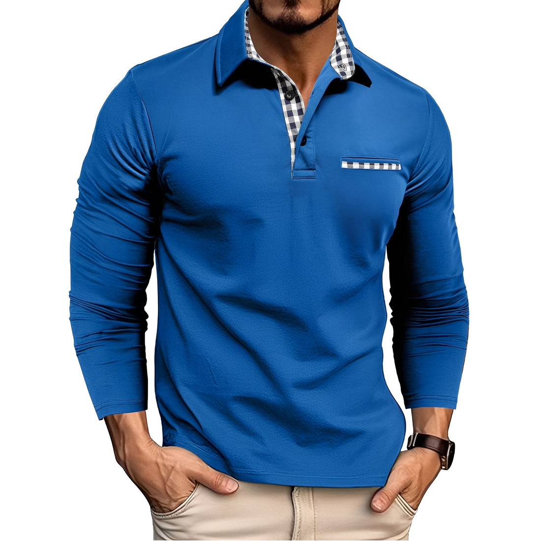 Cédrick - Polo de invierno para hombre cálido con mangas largas