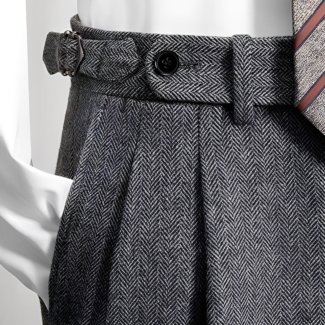 Osbert - Pantalones de Lana Tweed Informales para Hombres