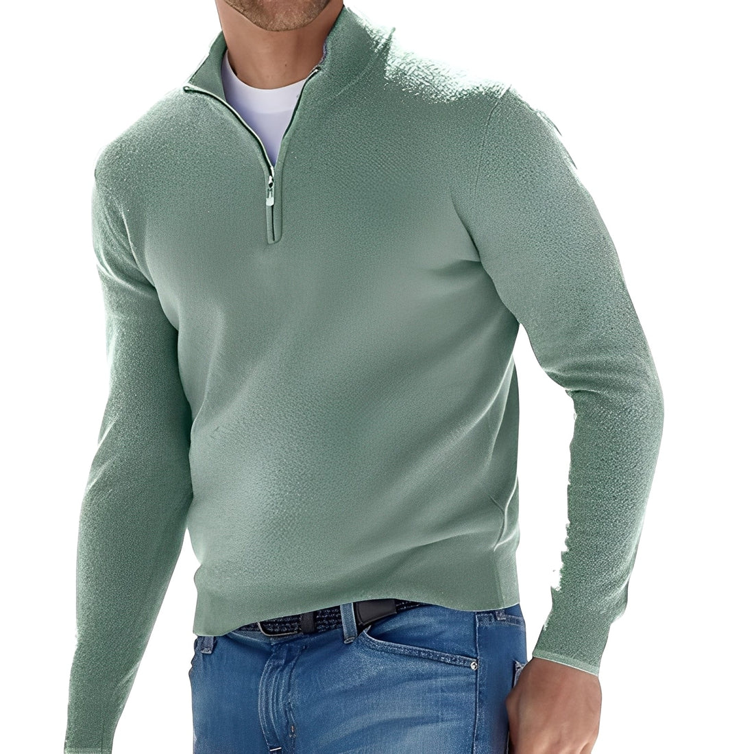 Kennith - Sudadera casual con cierre para hombres