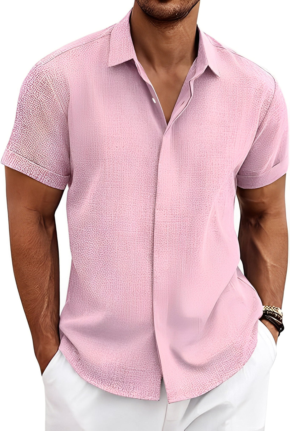Theodore - Camisa de manga corta fresca y casual para hombres