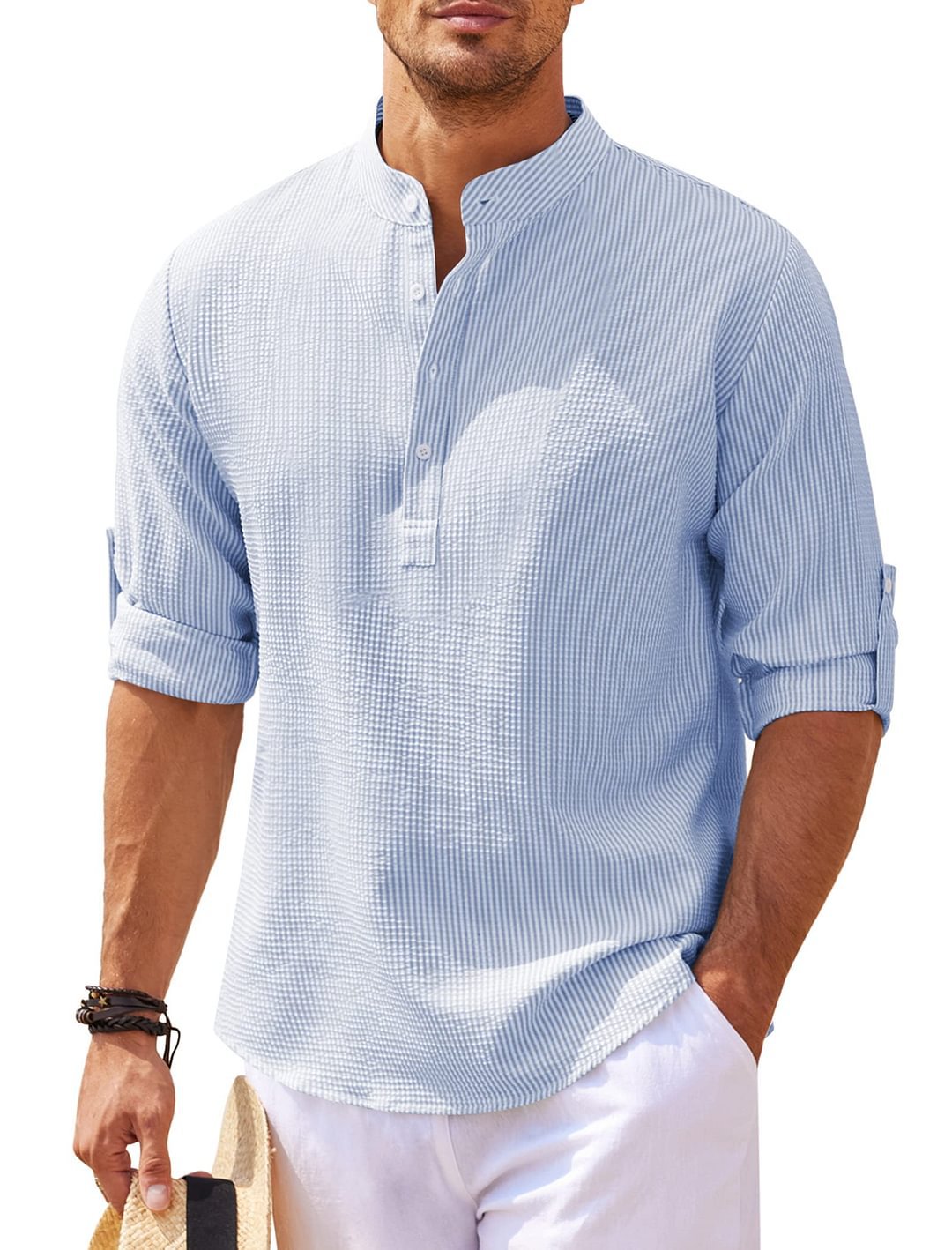 Darwin - Camisa de Hombre de Lino con Manga Larga