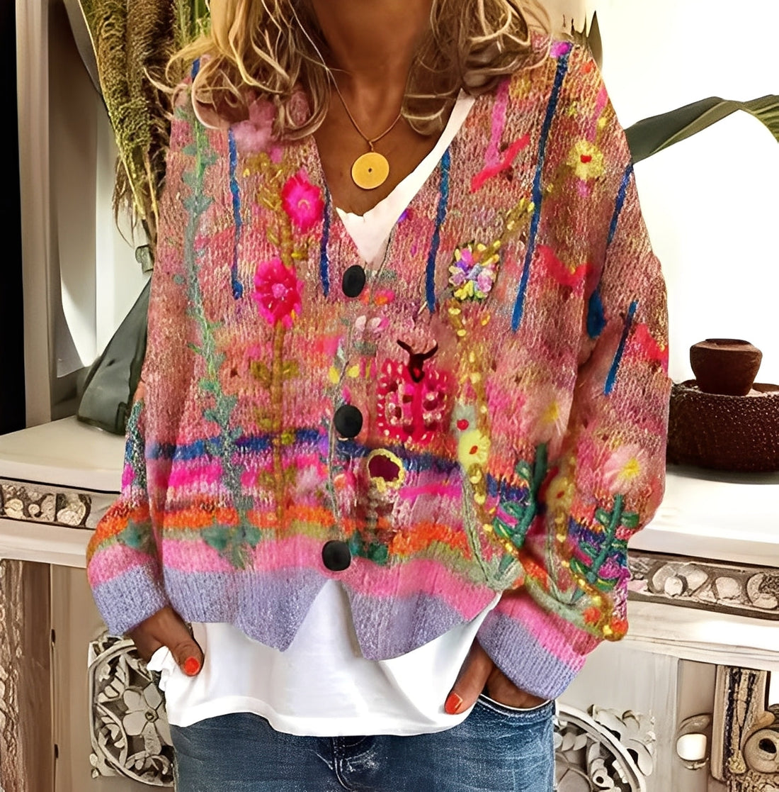 Daphné - Suéter cómodo y colorido para mujeres