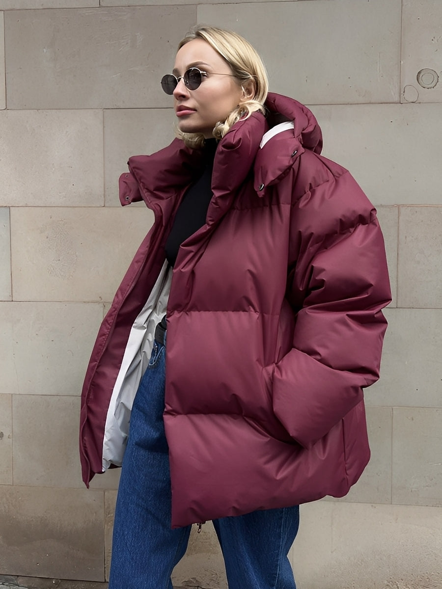 Loreen - Capa acolchada, abrigada y amplia para mujeres