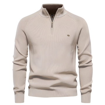 Brant - Elegante suéter con cremallera de un cuarto para hombres