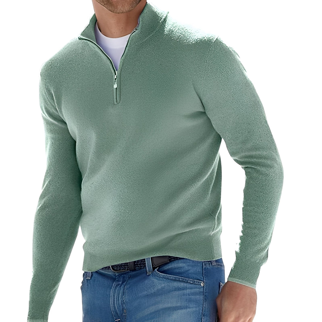 Rufus - Chaqueta casual con cierre y cuello alto para hombres