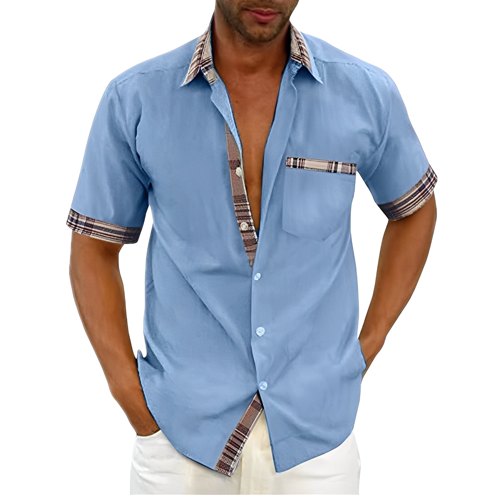 Marvin - Camisa Corta Informal para Hombres