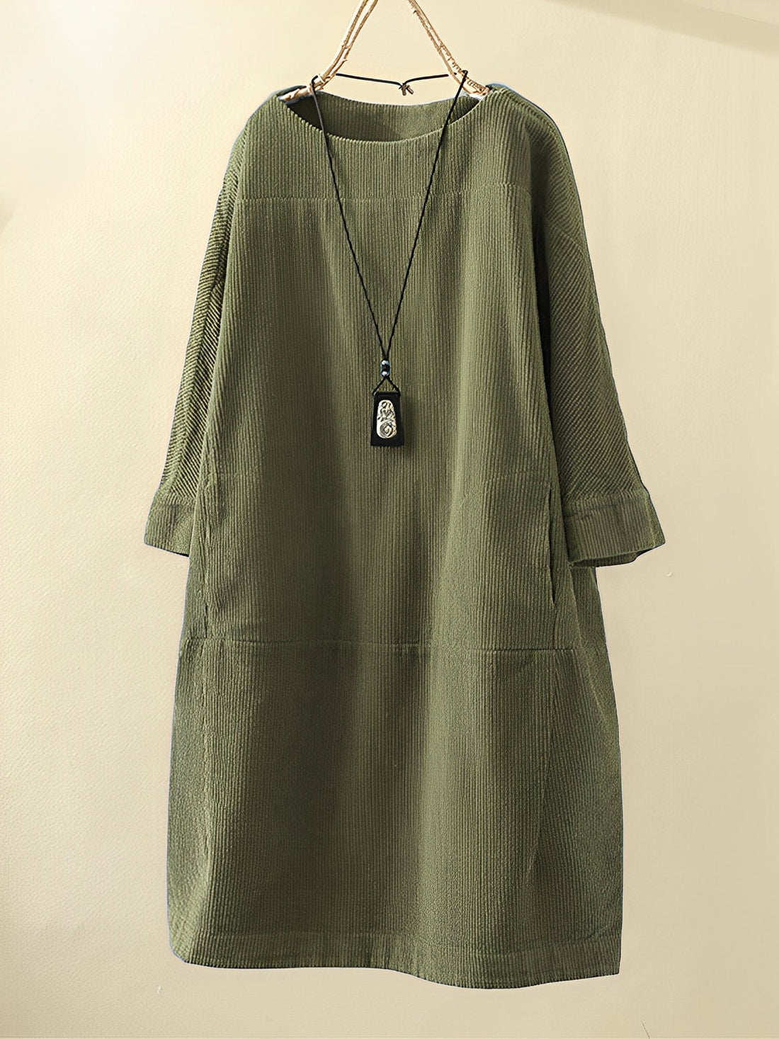 Amie - Casual, vestido suelto de pana para mujeres