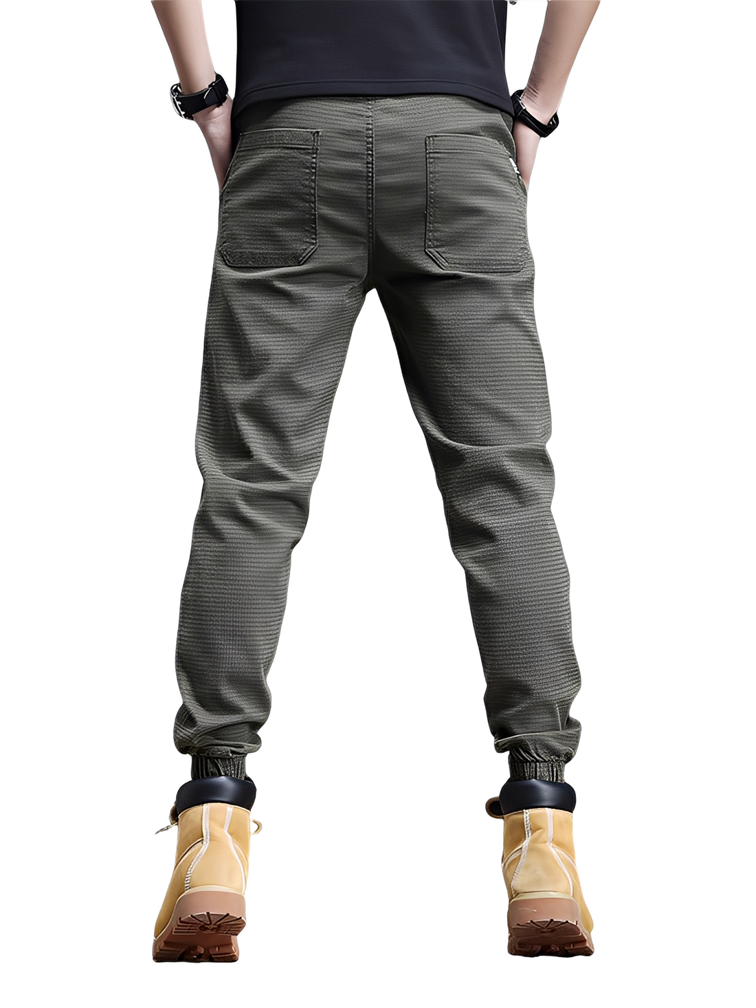 Alvin - Pantalones deportivos elegantes con cordón para hombre