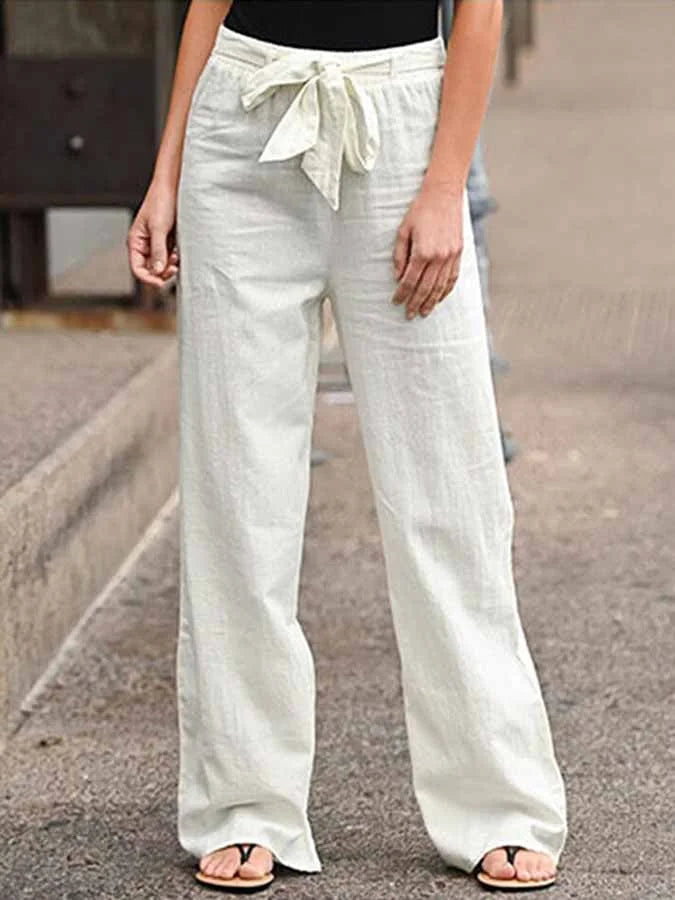 Rosanne - Pantalón casual de lino
