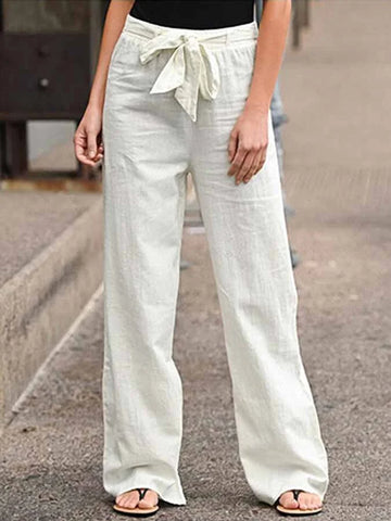 Rosanne - Pantalón casual de lino