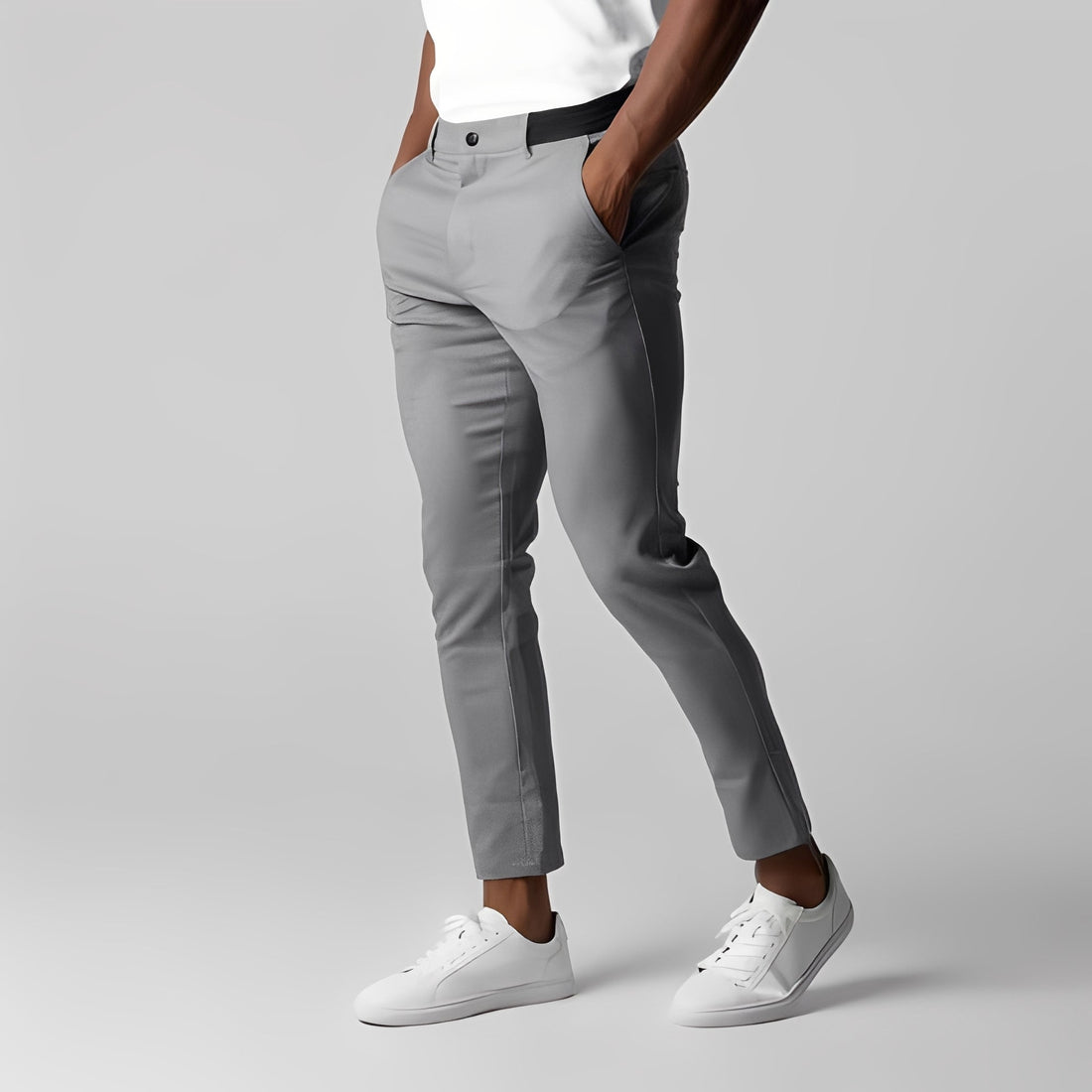 Gwenaël - Pantalón básico y elástico para hombre