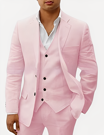 Beckham - Traje de lino elegante de tres piezas para hombres