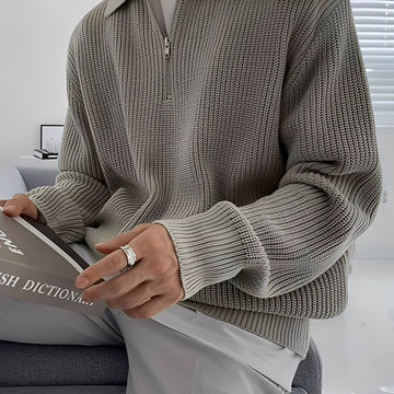 Jeffrey - Suéter elegante de punto holgado para hombres