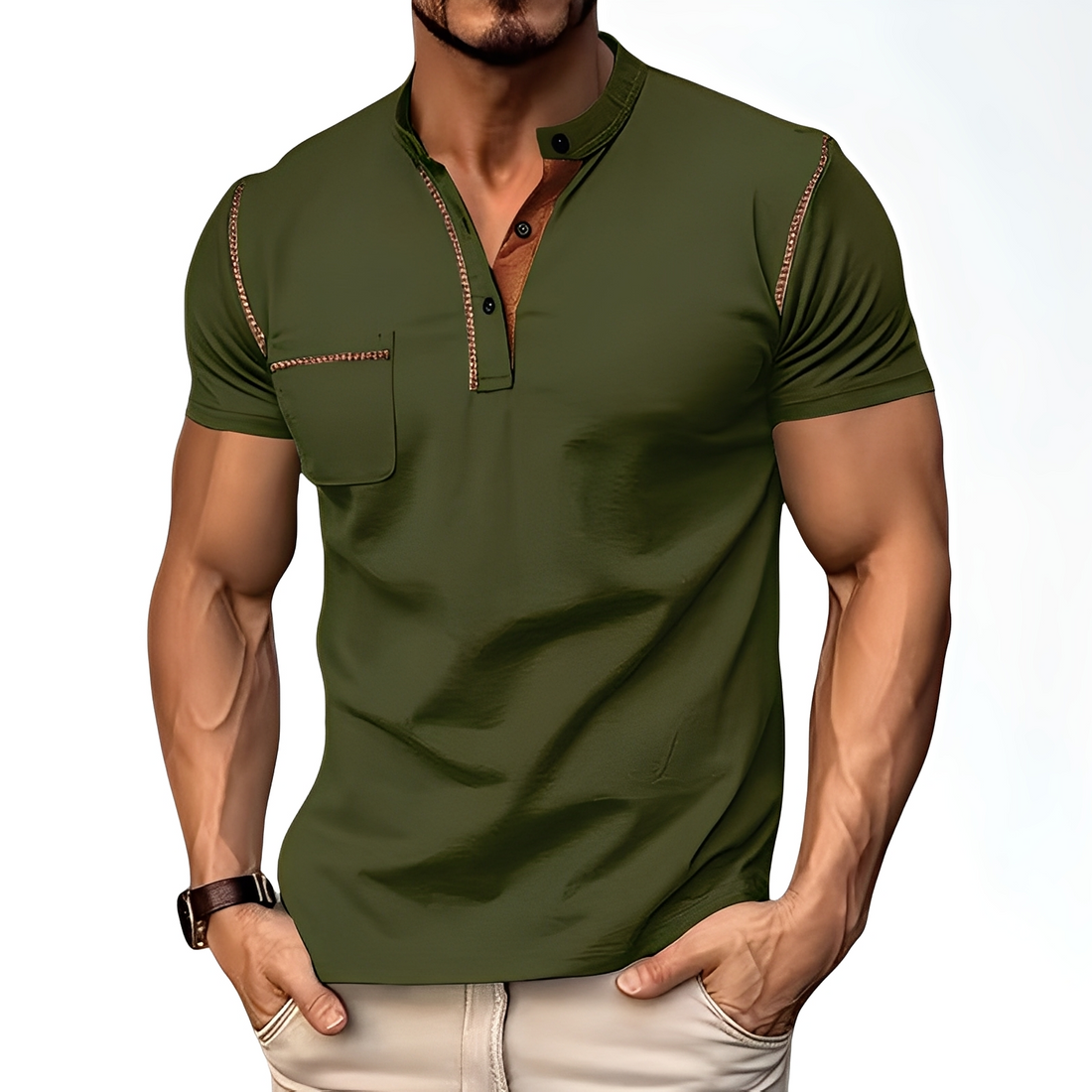 Brandon - Elegante, cómoda camiseta polo para hombres