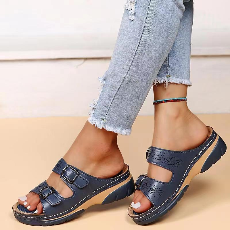 Malaya - Sandalias Ortopédicas Mujer, Cuero & Comodidad