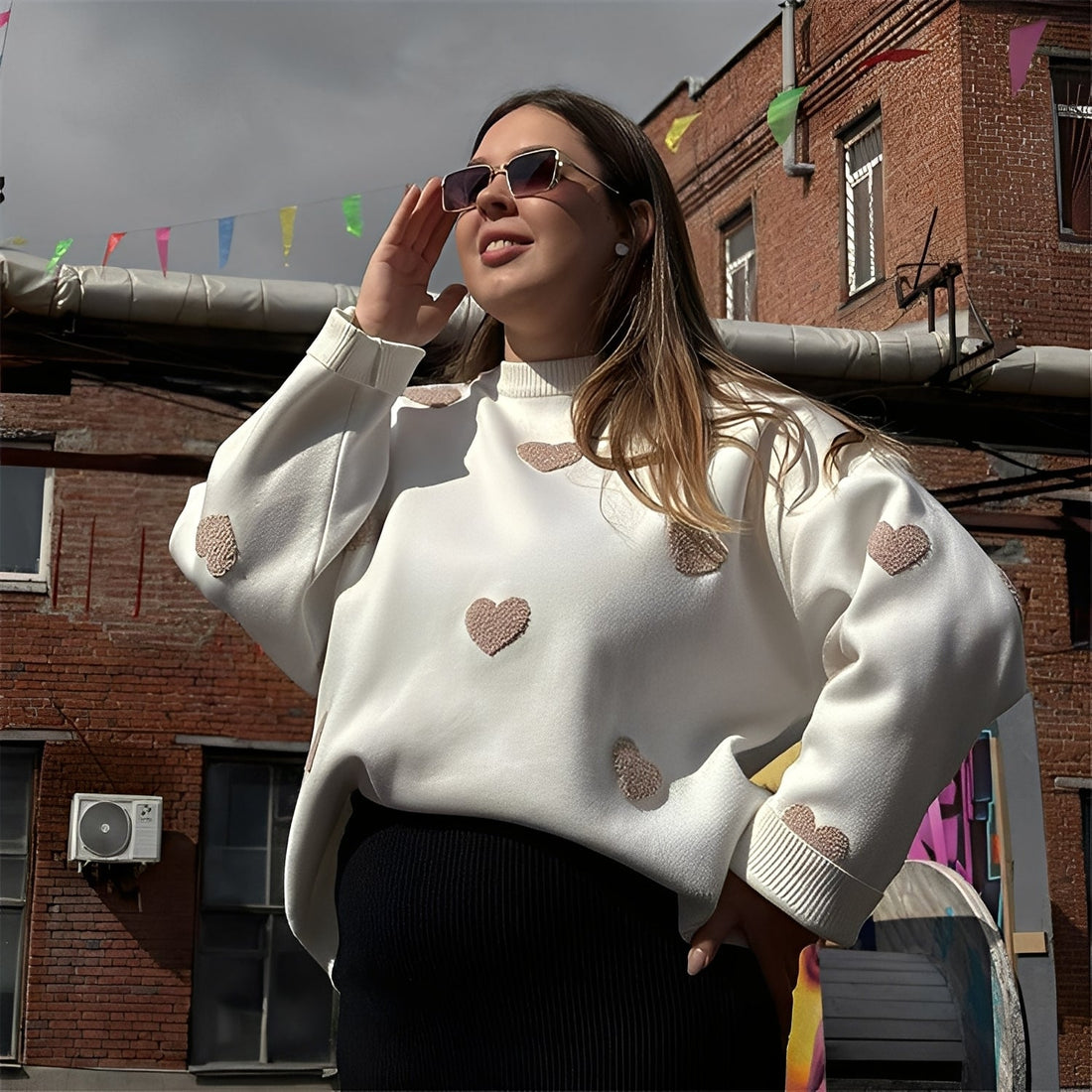 Marsha - Suéter cómodo con diseño estampado para mujeres