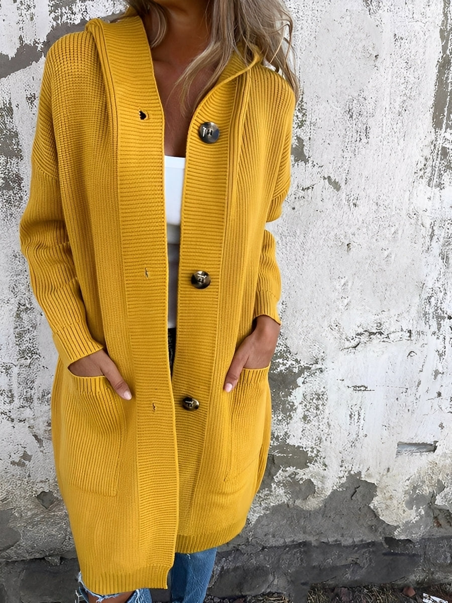 Suzanna - Largo cárdigan con capucha para mujeres