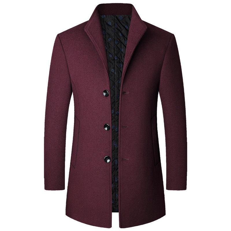 Colson - Elegante abrigo largo de lana para hombres