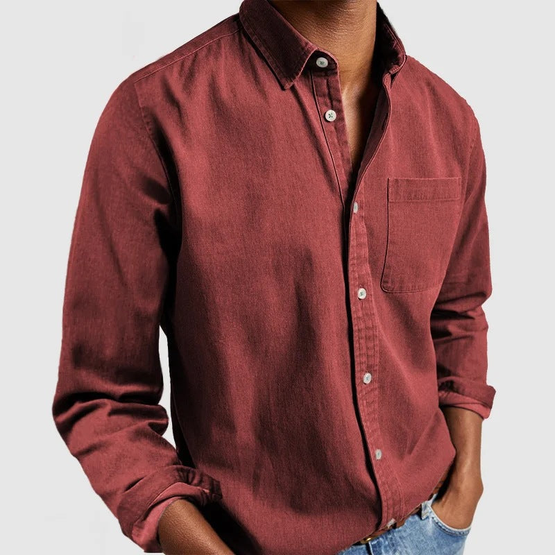 Maxime - Camisa de Mezclilla Suave y Casual