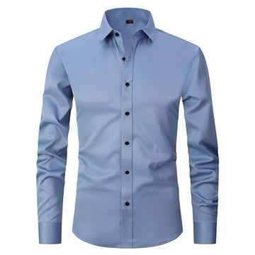 Elton - Camisa formal ceñida y elástica para hombres