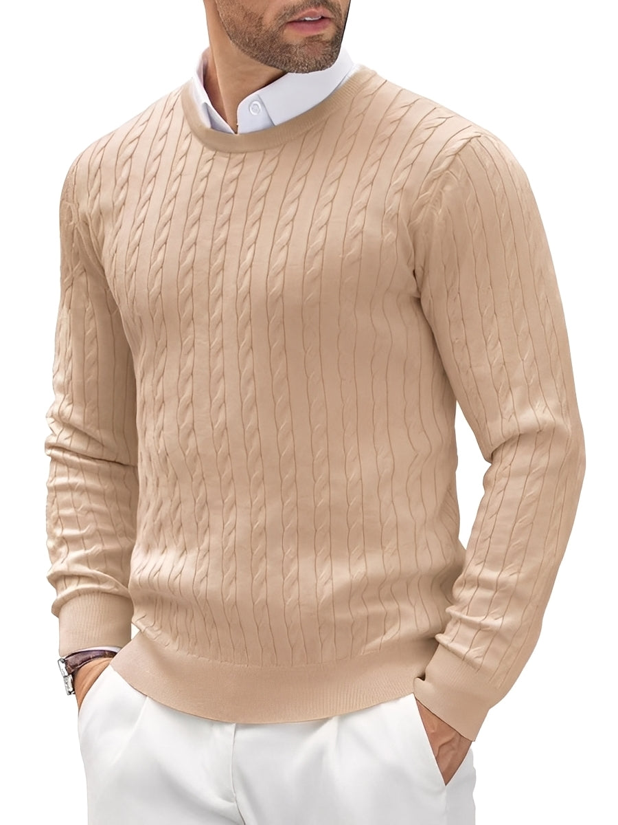 Romilly - Suéter de punto, ajustado y casual para hombres