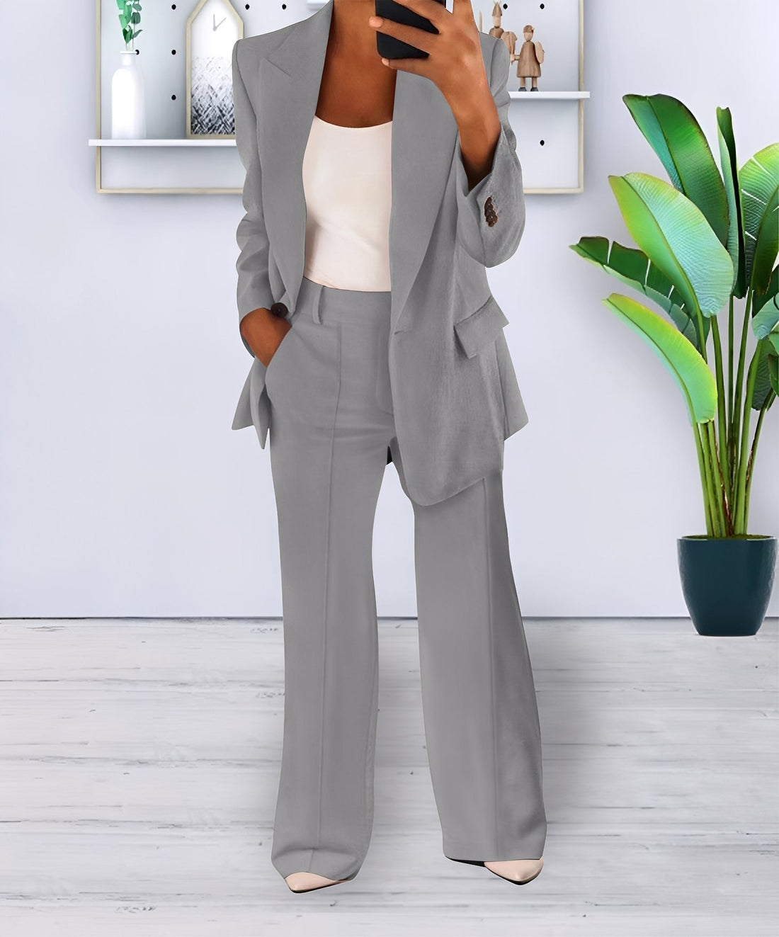 Cortney - Sofisticado conjunto formal de dos piezas para damas